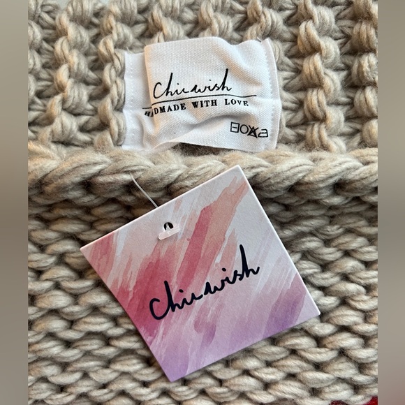 NWT NEW CHICWISH Key to My Heart Open Cardigan Chunky Knit Sweater HANDMADE XS - Picture 13 of 13